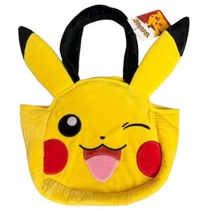 Bioworld Pikachu Winking Yellow Plush Bag